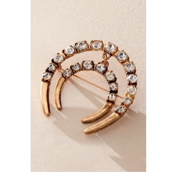 Free People Horsing Around Brooch in Gold Rhinestone Yellowstone Western Horse - Picture 5 of 14